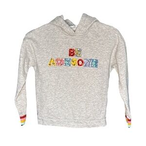 Marks & Spencer Kids Hoodie “Be Awesome” in Rainbow Jewels sz 9/10